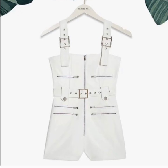 ISO WeWoreWhat Moto leather shorts overalls - Picture 2 of 3